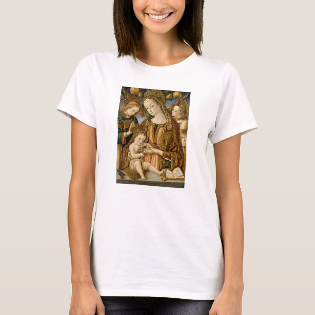Madonna and Child with Two Angels T-Shirt (Front)