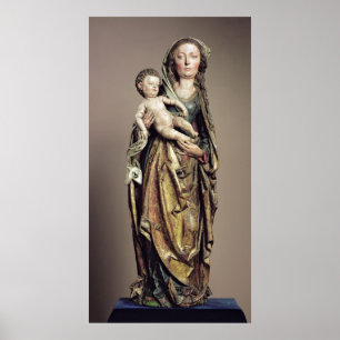 Madonna and Child, Wooden Sculpture Poster