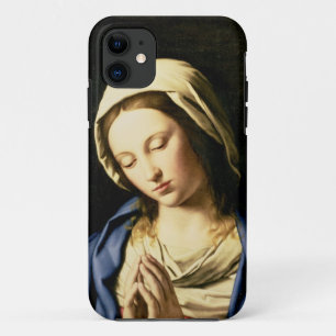 Madonna at Prayer (oil on canvas) iPhone 11 Case