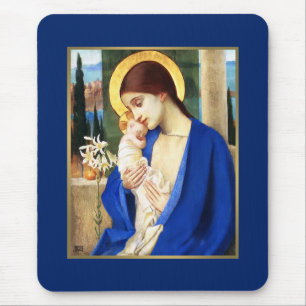 Madonna by Marianne Stoke. Christmas Gift Mousepad