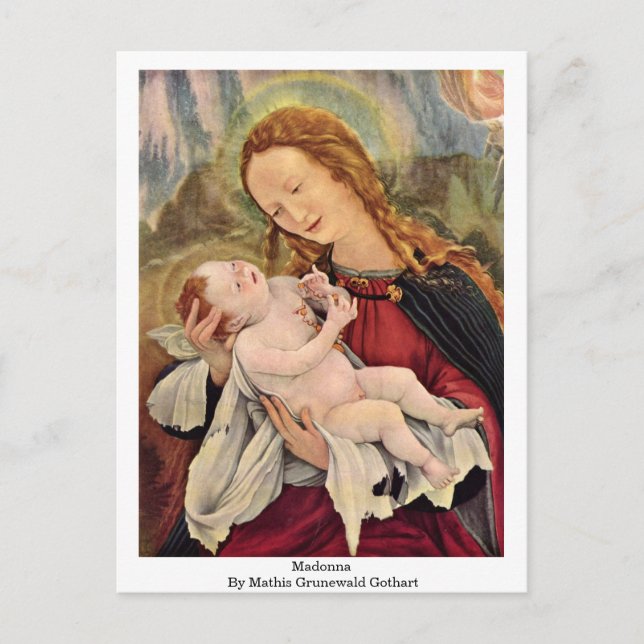 Madonna By Mathis Grunewald Gothart Postcard (Front)