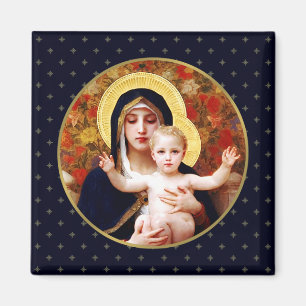 Madonna by W. Bouguereau. Christmas Gift Magnets