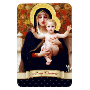 Madonna by W.Bouguereau. Fine Art Christmas Gift  Magnet