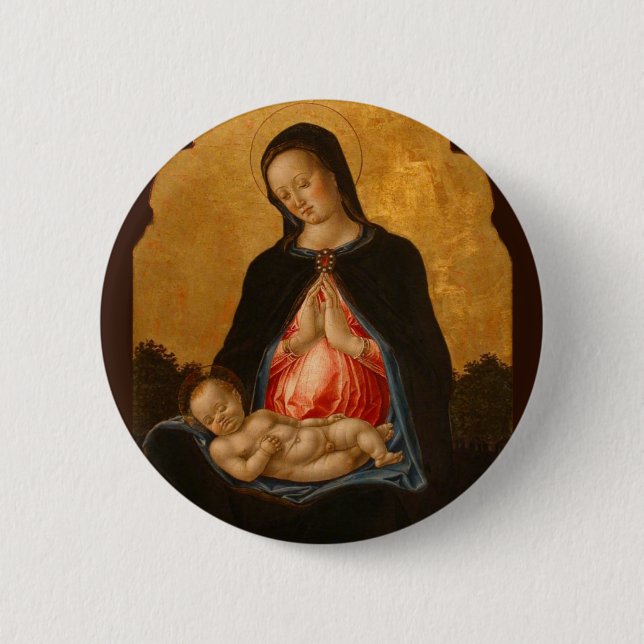 Madonna & Child art button (Front)