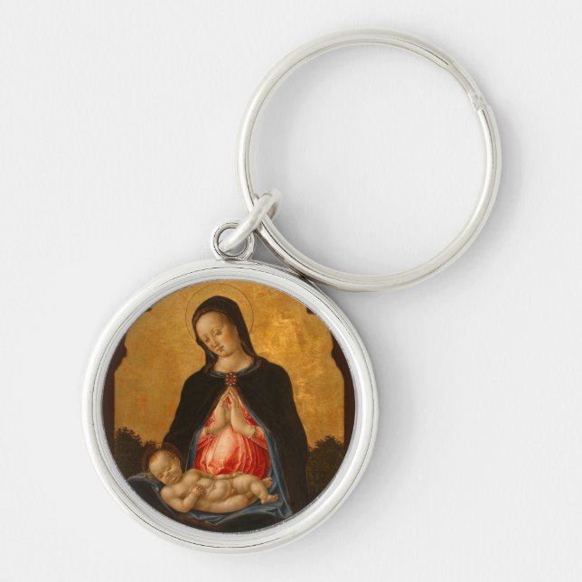 Madonna & Child art key chain (Front)