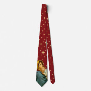 Madonna & Child Catholic Christmas Gift Tie