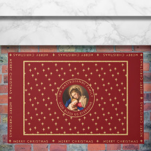 Madonna & Child Catholic Religious Christmas Gift Doormat