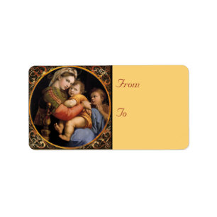 Madonna & Child Christmas Address Labels