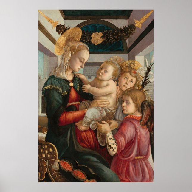 Madonna & Child, Sandro Botticelli Fine Art Poster (Front)