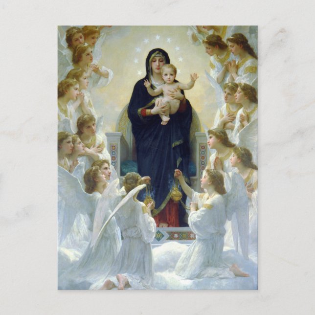 Madonna + child with Angels, christmas postcards (Front)