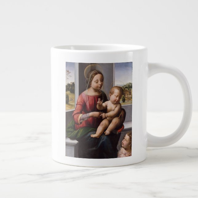 Madonna & Child with John the Baptist Large Coffee Mug (Right)