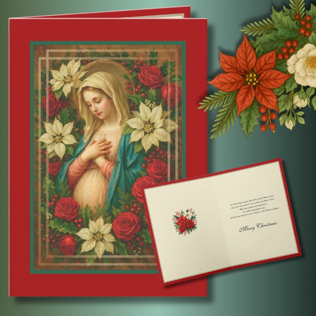 Madonna Christmas Blessings Mary  Holiday Card (Creator Uploaded)