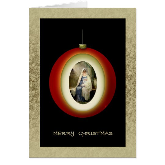 Madonna Christmas Ornament Card