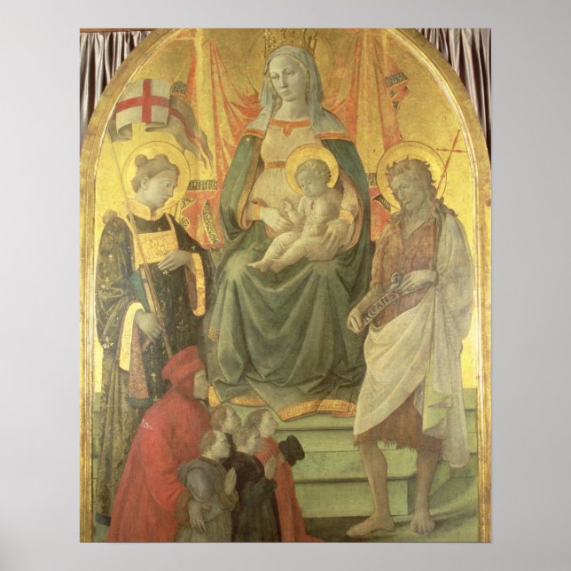 Madonna del Ceppo, 1453 (and detail 62016) Poster (Front)