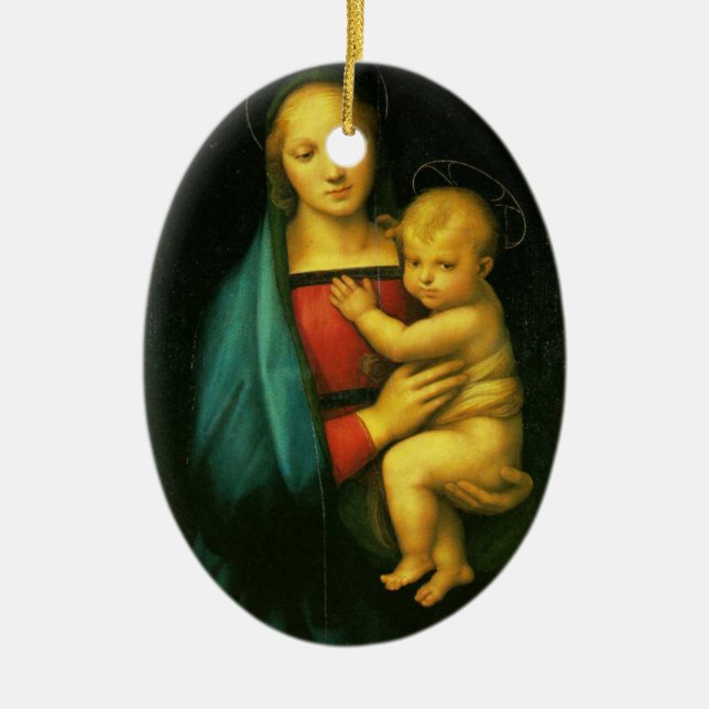 Madonna Dell Granduca - Raphael Ceramic Ornament (Front)