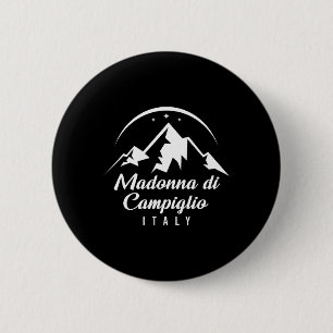 Madonna Di Campiglio Italy Ski Resort Skiing Snowb 6 Cm Round Badge