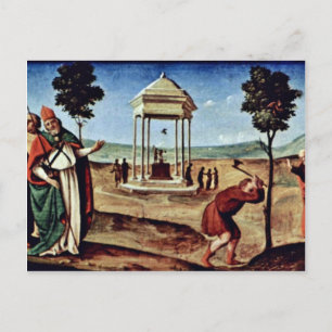 Madonna Enthroned St. Peter St. John The Baptist, Postcard