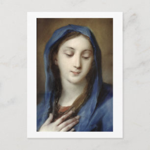 Madonna from the chapel (pastel on paper) postcard