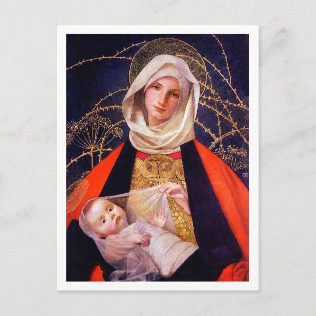 Madonna Holding Child Postcard (Front)