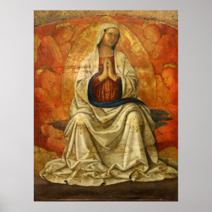 Madonna in Gloria (Virgin Mary Enthroned) Poster