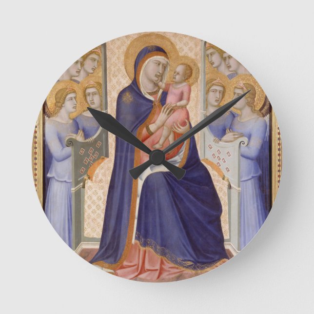 Madonna in Glory, c.1315 (tempera on panel) Round Clock (Front)