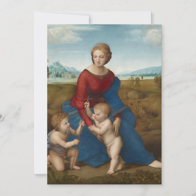 Madonna in Meadow Raphael Invitation (Front)