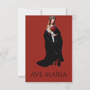 Madonna in the Church Ave Maria Holy Card