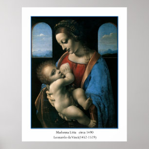 Madonna Litta  by Leonardo Da Vinci Poster