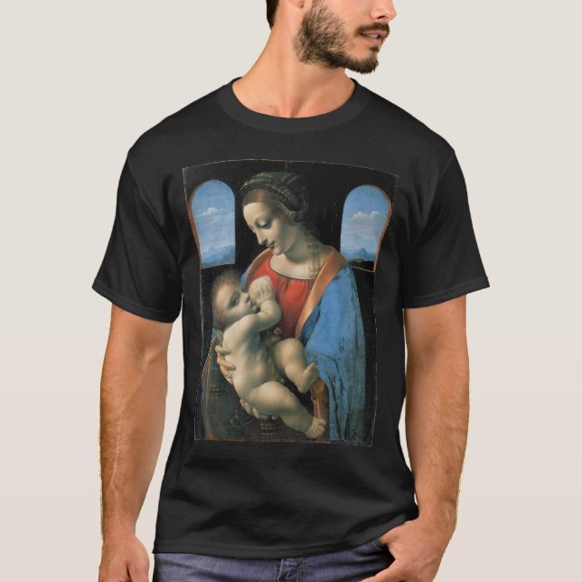 Madonna Litta by Leonardo da Vinci T-Shirt (Front)