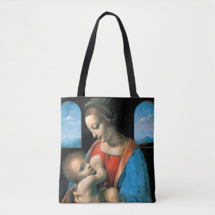 Madonna Litta, Leonardo da Vinci, 1490-1491 Tote Bag