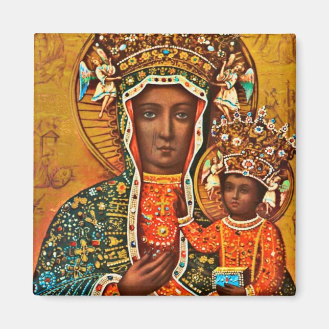 Madonna of Czestochowa Polish Catholic Mary Magnet (Front)