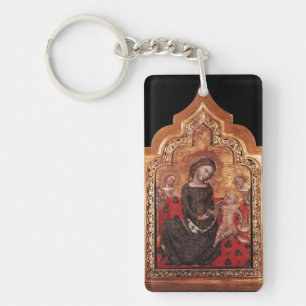 MADONNA OF HUMILITY Ave Maria Prayer Key Ring