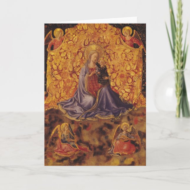 Madonna of Humility with Christ Child and Angels Card (Front)