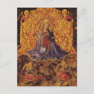 Madonna of Humility with Christ Child and Angels Postcard