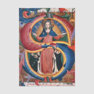 Madonna of Mercy with Kneeling Friars by Angelico Tissue Paper