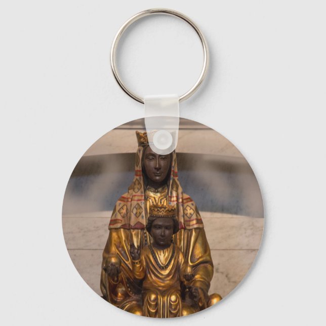 Madonna of Montserrat Black Madonna Spain Key Ring (Front)