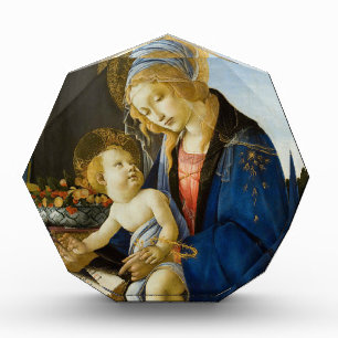 Madonna of the Book by Botticelli Religious Photo Block