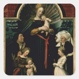 Madonna of the Burgermeister Meyer Square Sticker