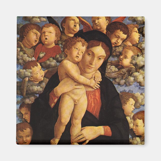 Madonna of the Cherubim by Andrea Mantegna Magnet (Front)