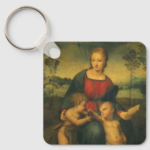 Madonna of the Goldfinch by Raphael Sanzio Key Ring