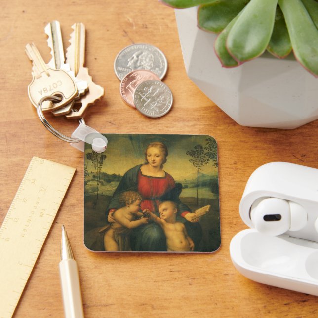 Madonna of the Goldfinch by Raphael Sanzio Key Ring (Desk)