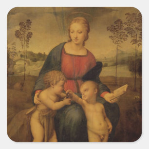 Madonna of the Goldfinch, c.1506 Square Sticker