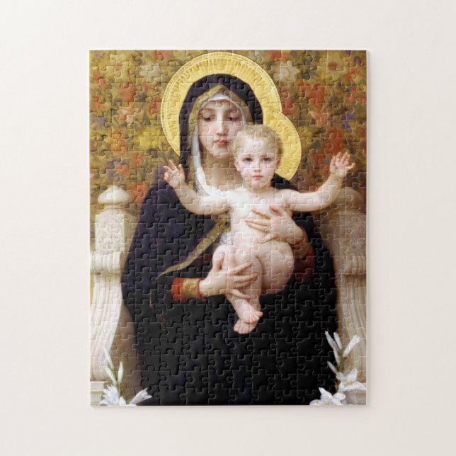 Madonna of the Lilies by William Bouguereau Jigsaw Puzzle (Vertical)