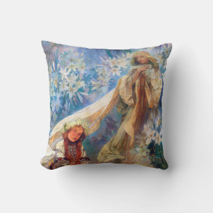 Madonna of the Lily, Mucha Cushion