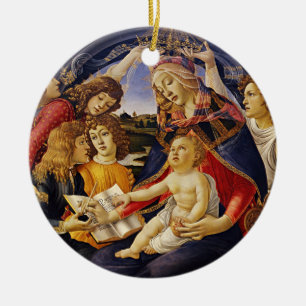 Madonna of the Magnificat by Botticelli Ceramic Ornament