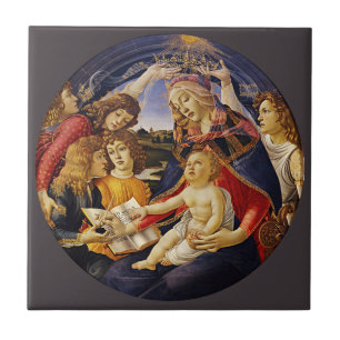 Madonna of the Magnificat by Botticelli Ceramic Tile