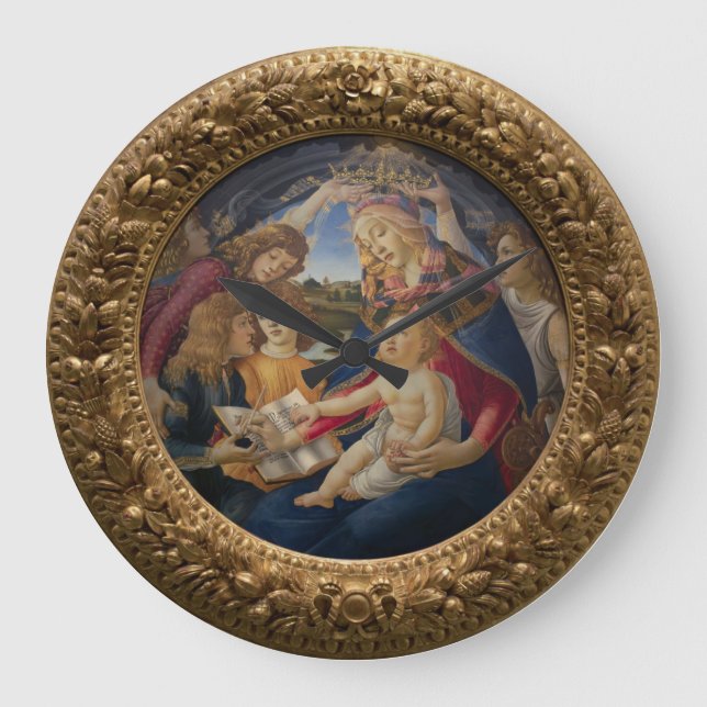 madonna of the magnificat large clock (Front)