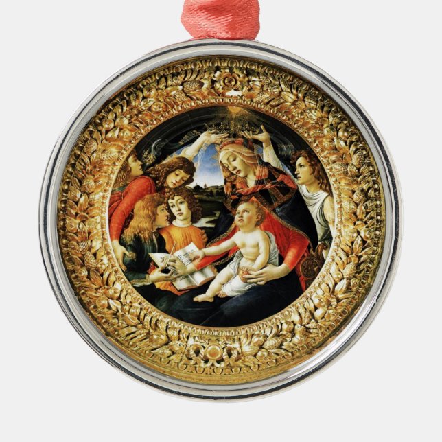 Madonna of the Magnificat Metal Tree Decoration (Front)