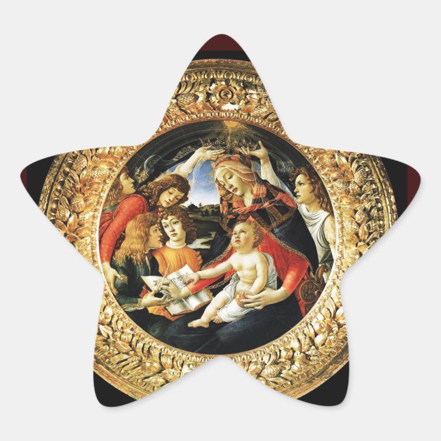 Madonna of the Magnificat Star Sticker (Front)