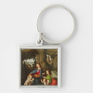 Madonna of the Rocks Key Ring